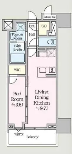 ザ・パークワンズ日本橋人形町 4階 33.45㎡