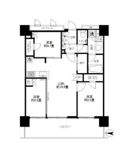 プラウドタワー亀戸クロス 7階 74.56㎡
