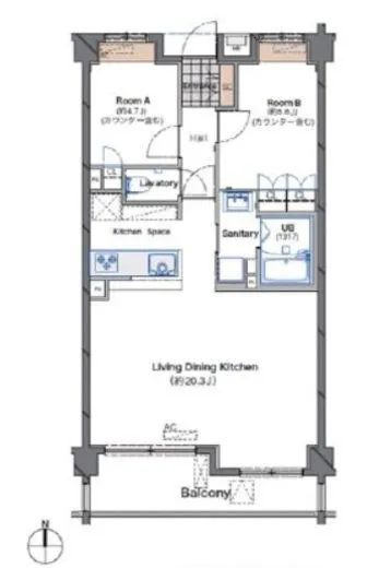 サンクタス目黒大塚山 2階 64.16㎡