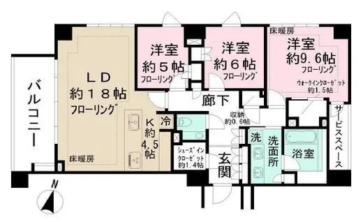 ザ・パークハウス千代田六番町 8階 105.94㎡