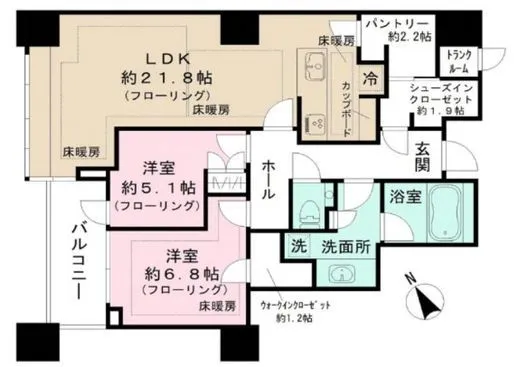 三田ガーデンヒルズ WEST HILL 5階 82.1㎡