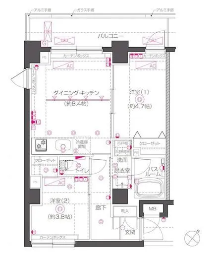 ＺＯＯＭ下丸子 4階 41.84㎡