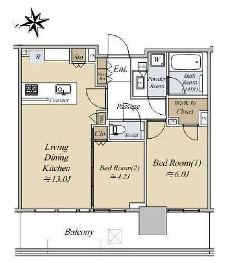 シティタワーズ東京ベイセントラル 5階 54.21㎡