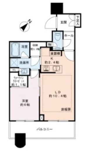 パークタワー勝どきミッド/サウス 27階 47.21㎡