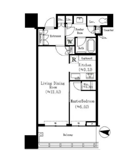 パークコート渋谷ザタワー 25階 49.3㎡