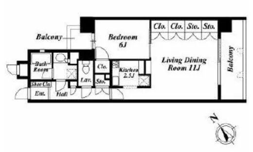 エリートレジデンス宮益坂 6F1
