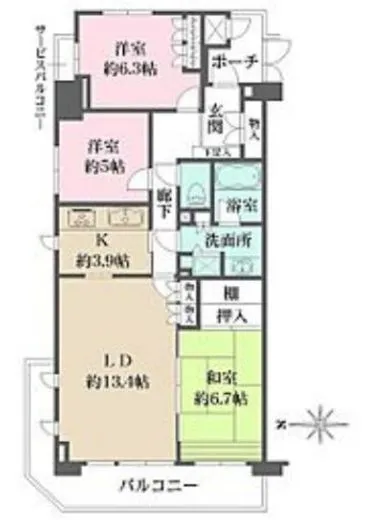 赤坂アパートメント 3階 86.08㎡