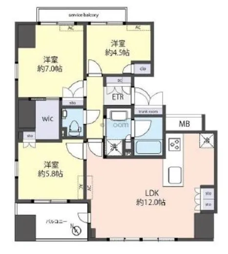 グランスイート東日本橋スクウェア 11階 74.28㎡