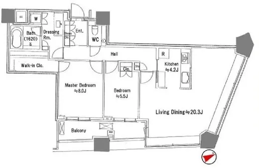 パークコート赤坂ザ・タワー 22階 92.92㎡
