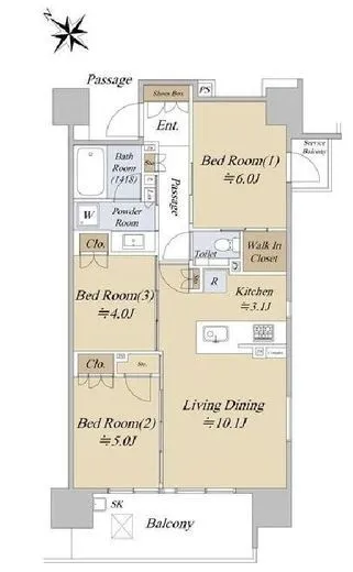 シティハウス巣鴨 13階 63.39㎡