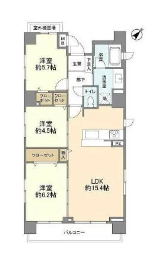 ゼファー月島 5階 64.14㎡