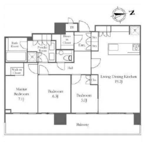 パークコート浜離宮ザ・タワー 34階 90.66㎡