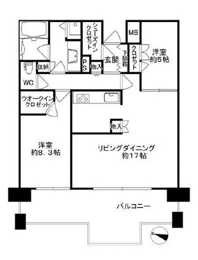 グランドヒルズ三軒茶屋ヒルトップガーデン 2階 79.56㎡
