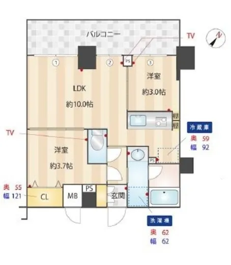 ＺＯＯＭ下丸子 4階 37.51㎡