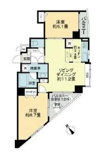 アムフラット蔵前ステーションフロント 10階 62.72㎡