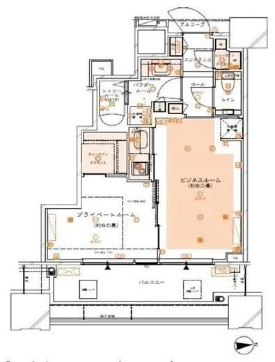 ドゥ・トゥール 44階 40.11㎡