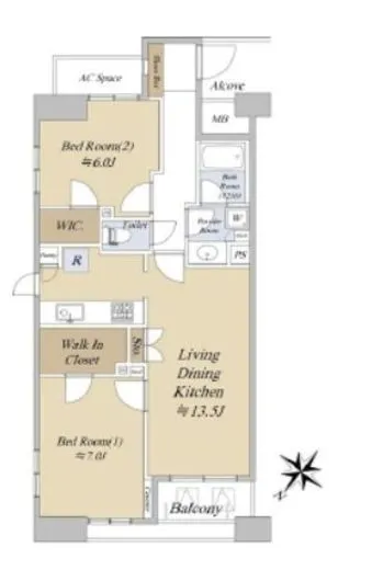 エフローレ日本橋 11階 62.28㎡