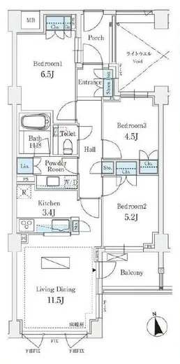 プラウド二子玉川レジデンス 4階 73.96㎡
