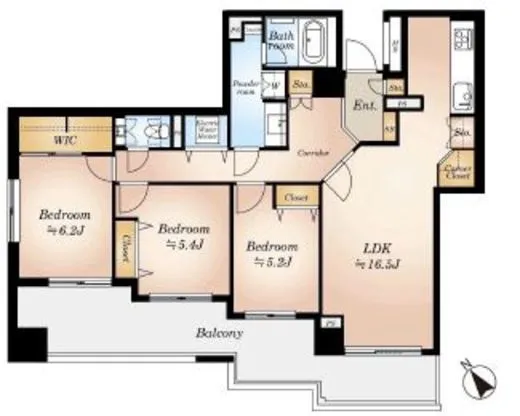 代官山アドレス ザ・レジデンス 6階 84.56㎡
