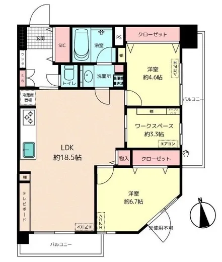 グランドパレス田町 7階 70.47㎡