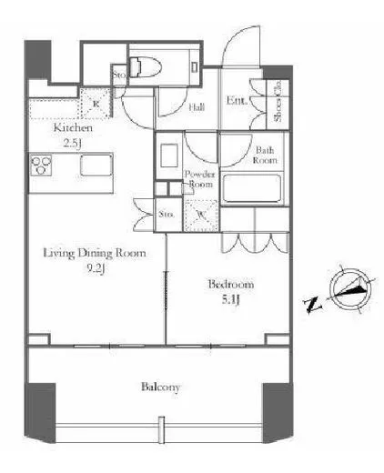ザ・パークハウス南麻布 3階 43.84㎡