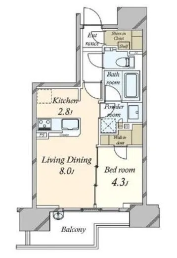 シティハウス中目黒テラス 6階 38.9㎡
