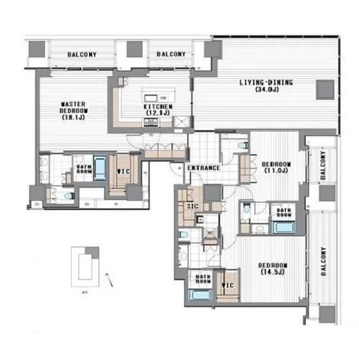 虎ノ門ヒルズレジデンシャルタワー 41階 230.41㎡