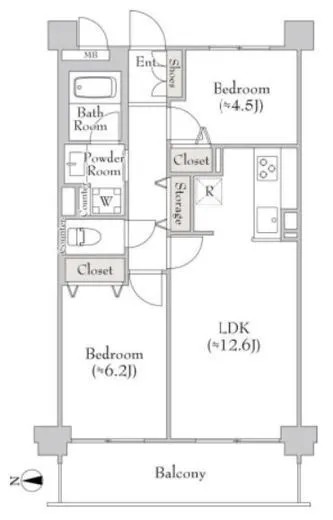 ミリアレジデンス大岡山 4階 54.51㎡
