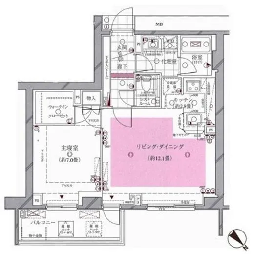 ピアースコード中目黒 3階 53.42㎡