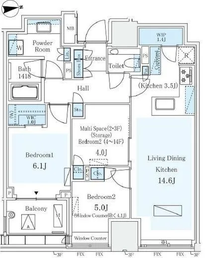 パークコート　ザ・三番町ハウス 9階 71.11㎡