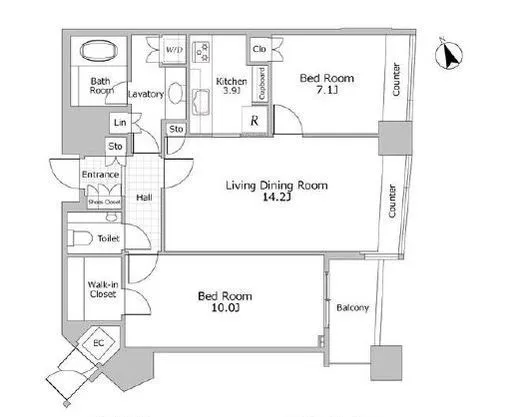 パークコート赤坂ザ・タワー 35階 81.64㎡