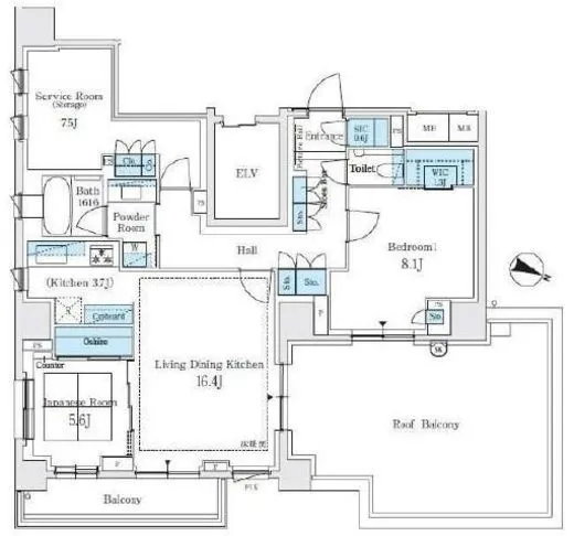 パークホームズ文京白山ヒルテラス 5階 93.25㎡