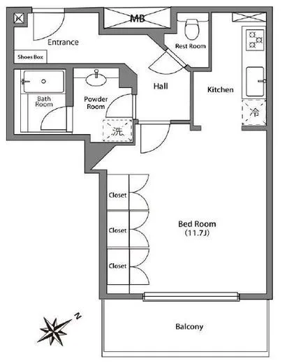 ザ・タワーグランディア 6階 44.17㎡