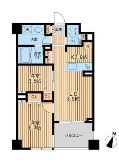 クリオ上野毛ラ・モード 4階 48.41㎡