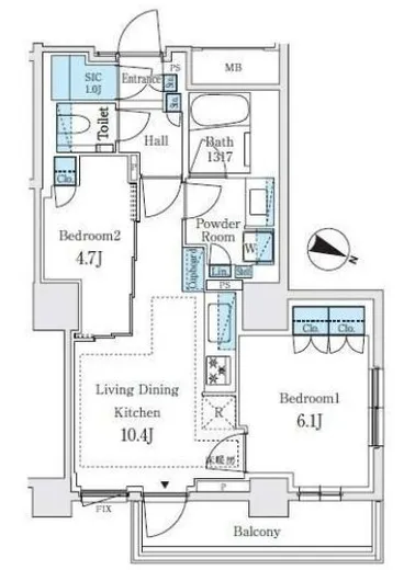 パークホームズ文京白山ヒルテラス 4階 53.4㎡