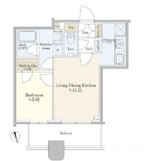 パークタワー勝どきミッド/サウス 27階 40.1㎡