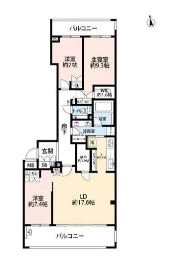 パークシティ浜田山 4階 112㎡