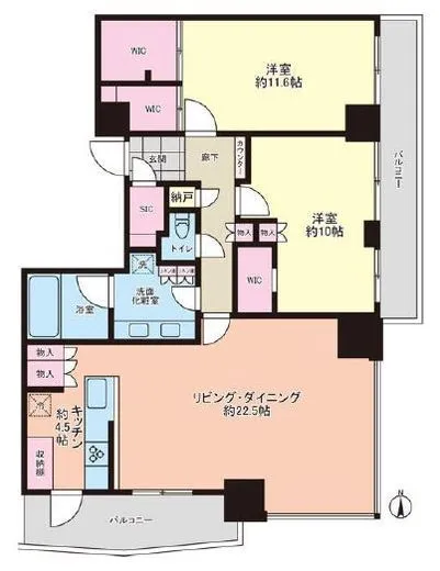 クラッシィタワー東中野 27階 114.8㎡