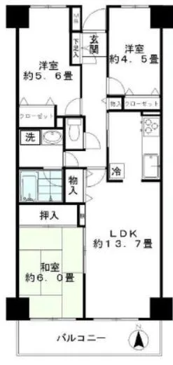 ジュネス 7階 70.68㎡