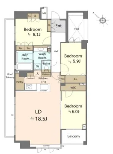 オープンレジデンシア高輪台 4階 90.68㎡