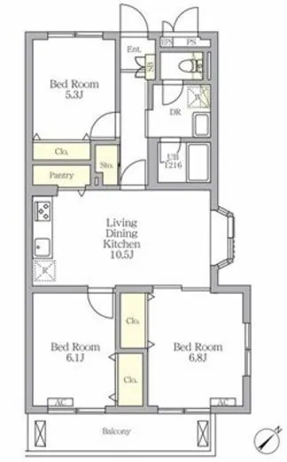 メゾンカルム中落合Ｎｏｒｔｈ 201