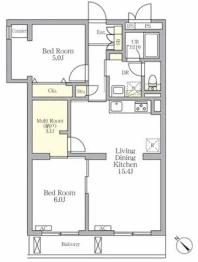 メゾンカルム中落合Ｎｏｒｔｈ 105