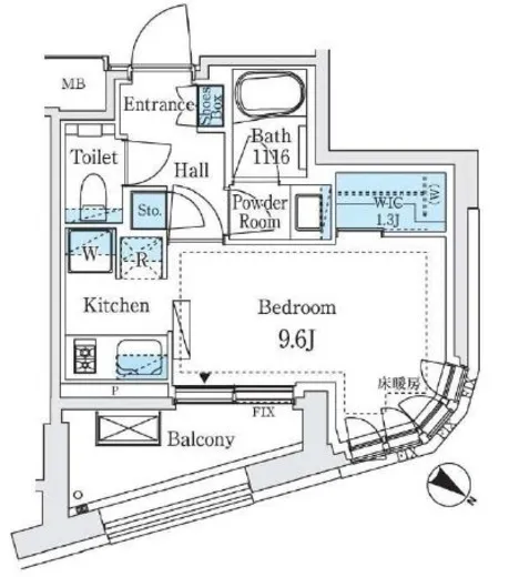 パークコート恵比寿 3階 27.28㎡