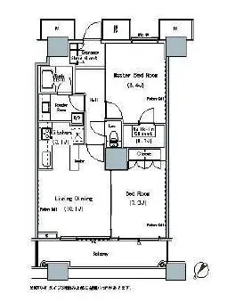 THE TOKYO TOWERS MIDTOWER 23階 69.04㎡