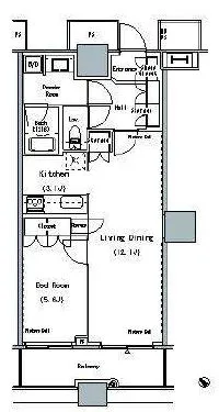 THE TOKYO TOWERS MIDTOWER 11階 52.32㎡