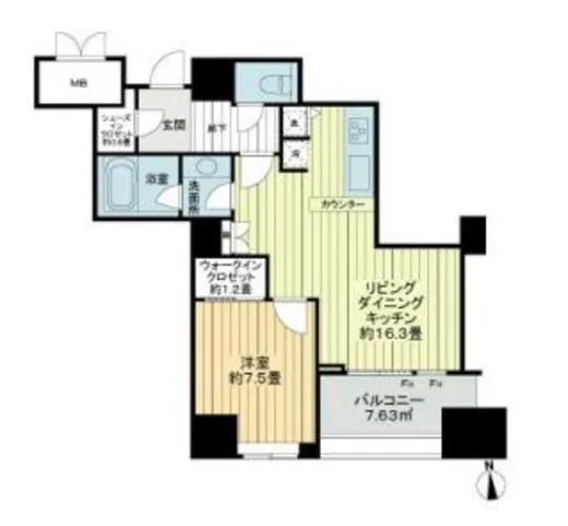 パークハウス芝タワー 8階 56.93㎡