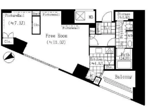 青山ザ・タワー 13階 55.6㎡