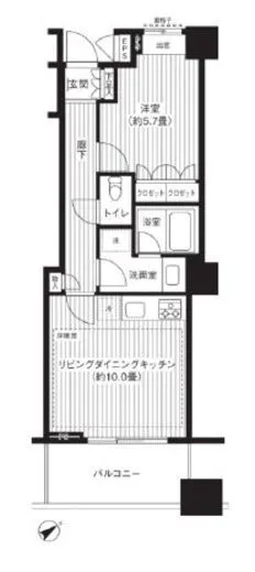 エアライズタワー 4階 41.72㎡