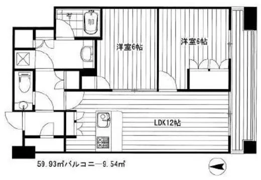 コンシェリア西新宿タワーズウエスト 27階 59.93㎡