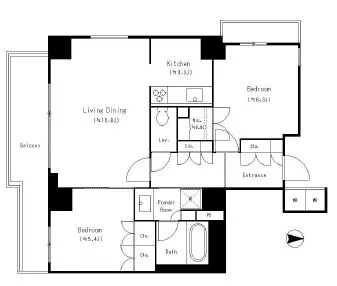 パークリュクス初台 2階 60.45㎡